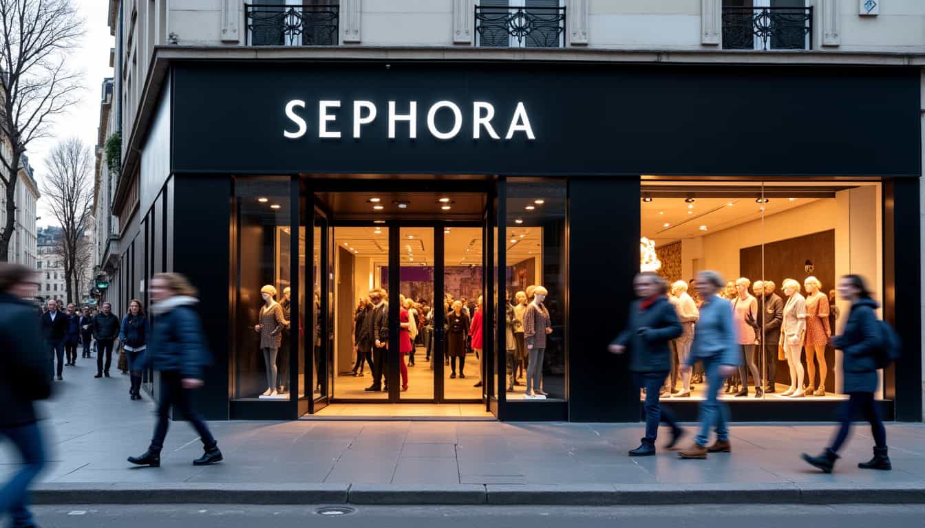 Vue extérieure du magasin Sephora situé rue du 8 Mai 1945, à proximité de la Gare de l