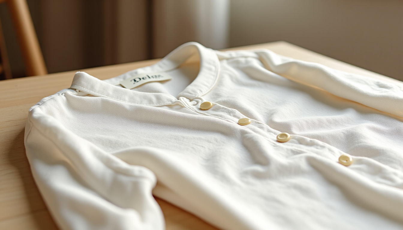 Chemise Zara en coton bio et lin mélangé posée sur une table en bois clair