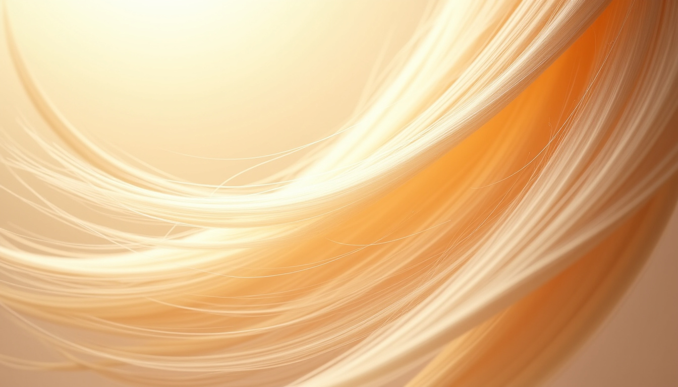 Chevelure blonde saine et brillante après application des produits Kérastase Blond Absolu, détaillant la texture et l