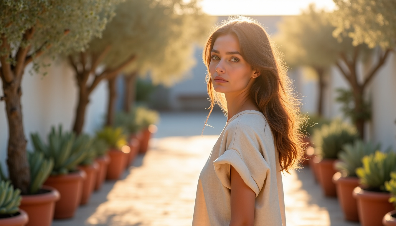 Portrait de Gaëlle Garcia Diaz lors d'un tournage vidéo sur les produits de beauté