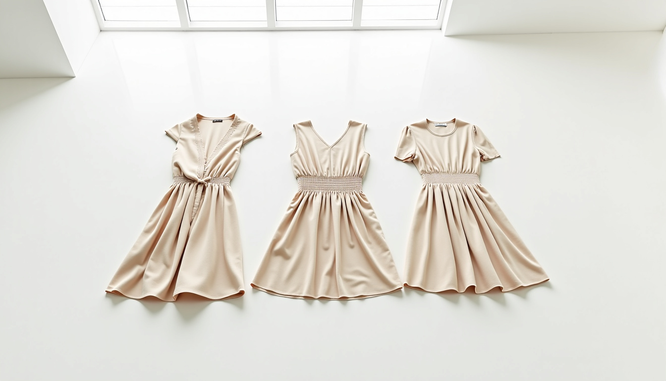 Comparaison de trois robes Zara similaires: cache-cœur, à smocks et asymétrique