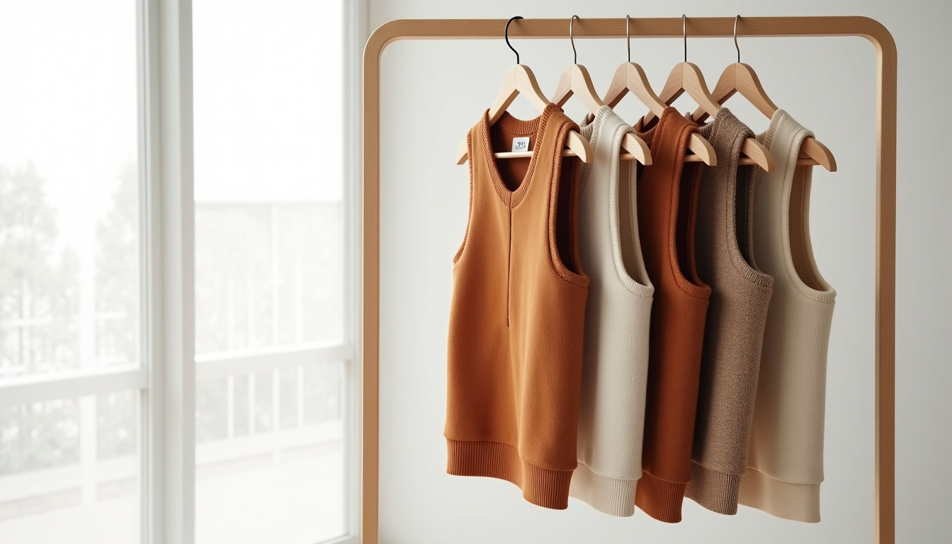 Différents modèles de gilets sans manche Zara pour femme exposés sur un cintre