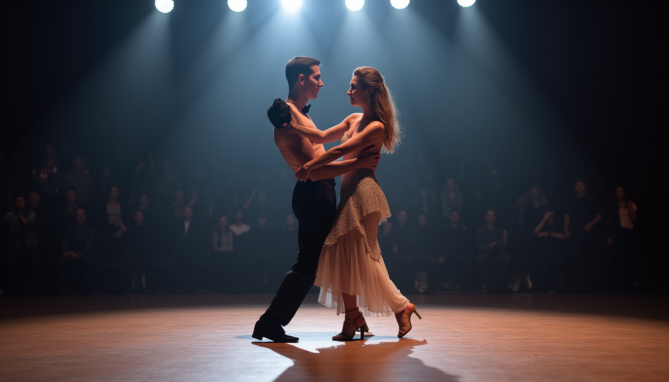 Gaëlle Garcia Diaz en train de danser avec son partenaire Jordan Mouillerac lors de Danse avec les stars d’Internet