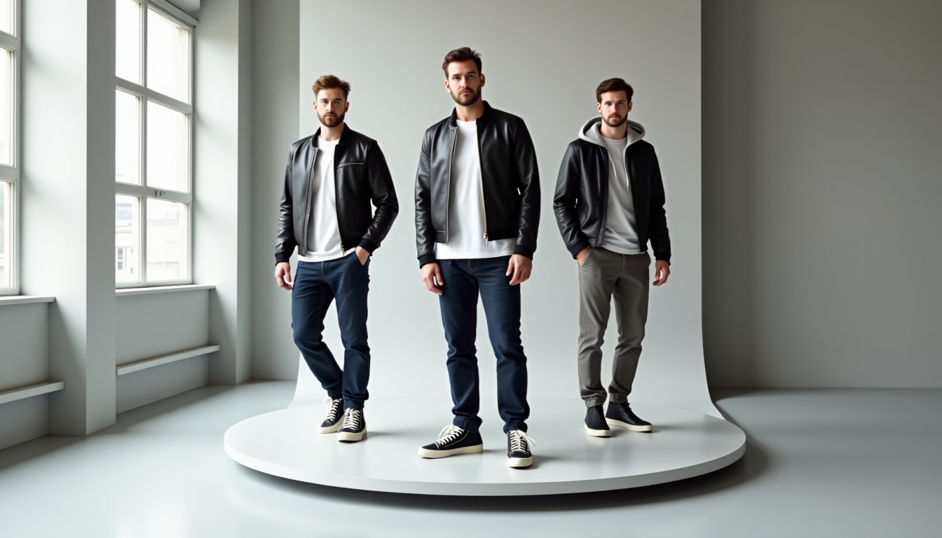 Différentes tenues mettant en valeur une veste en cuir homme Zara: look casual, habillé et urbain