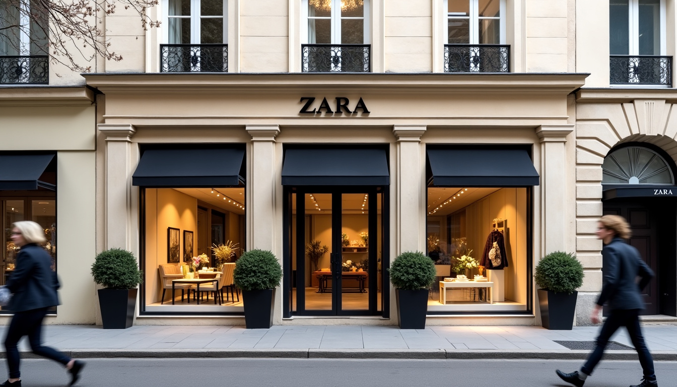 Façade du flagship Zara Home situé au 117 rue du Bac, Paris 7ᵉ arrondissement
