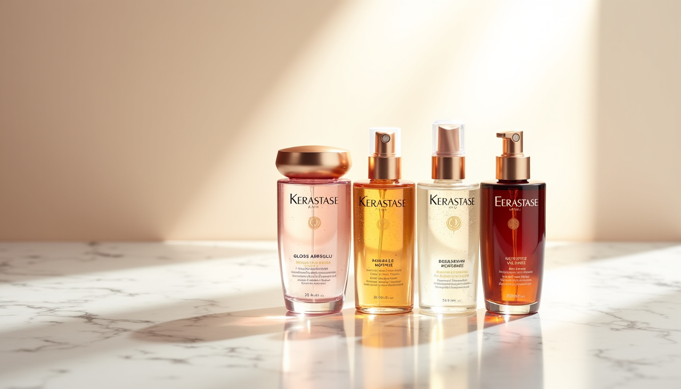 Présentation des principales gammes Kérastase: Gloss Absolu, Genesis, Nutritive et Elixir Ultime